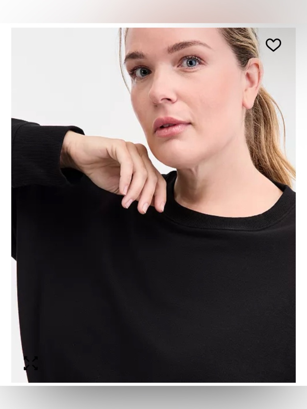 🆕 Ideology Plus Size Relaxed Crewneck Fleece Sweatshirt - Picture 2 of 8
